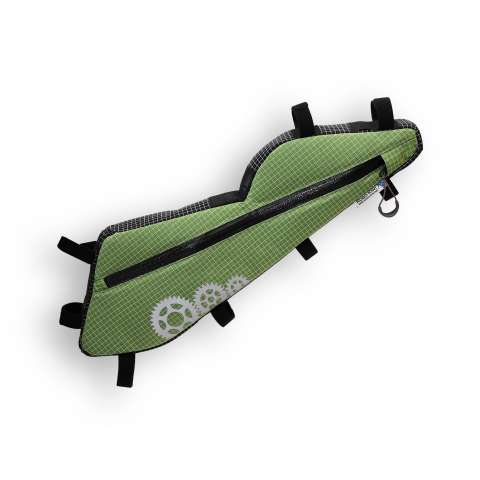 ROBO-KIWI Bikepacking Bags - Triangulator DGS - single, lichen green (custom shape)