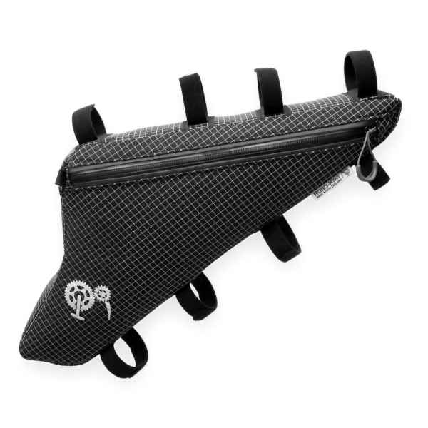 ROBO-KIWI Bikepacking Frame Bags - Triangulator Bag DGS - single, black, black trim (selected variation)