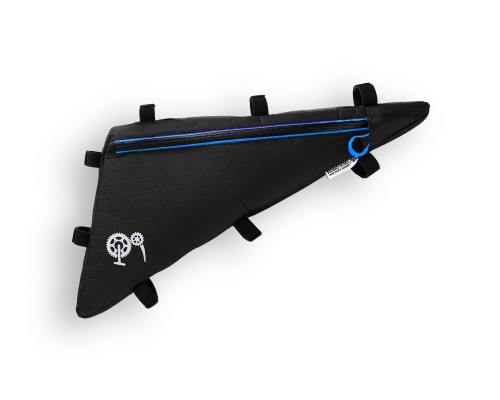 ROBO-KIWI Bikepacking Frame Bags - Triangulator Bag XP ROBO-KIWI Bikepacking Frame Bags - Triangulator XP - single, black/blue trim