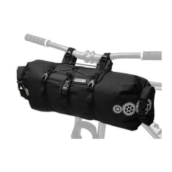 ROBO-KIWI Bikepacking Handlebar Bags - Front Harness + Dry Bag XP - black/black trim (selected variation)