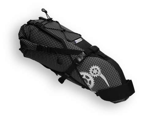 ROBO-KIWI Bikepacking Saddle Bags - Rear Harness + Dry Bag DGS - black