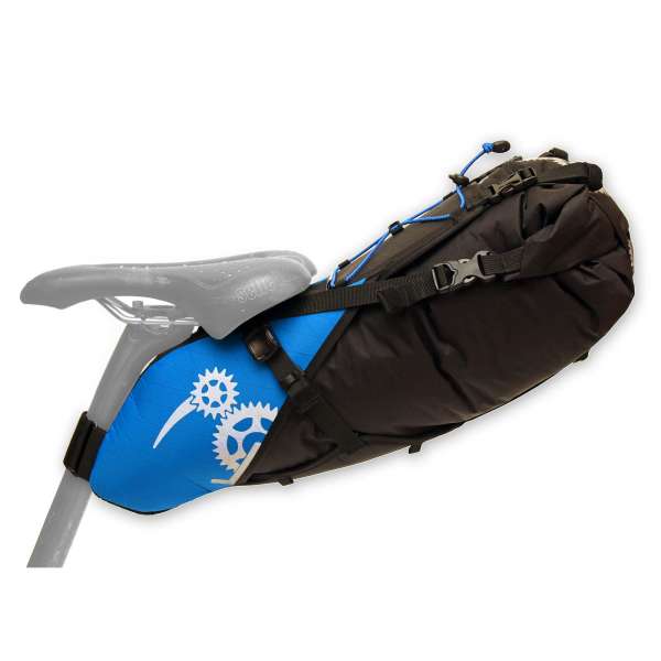 ROBO-KIWI Bikepacking Saddle Bags - Rear Harness + Dry Bag XP - bahama blue (1)