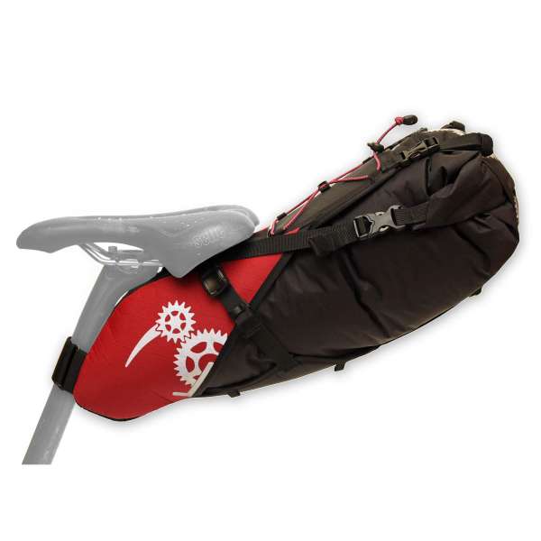 ROBO-KIWI Bikepacking Saddle Bags - Rear Harness + Dry Bag XP - red (2)