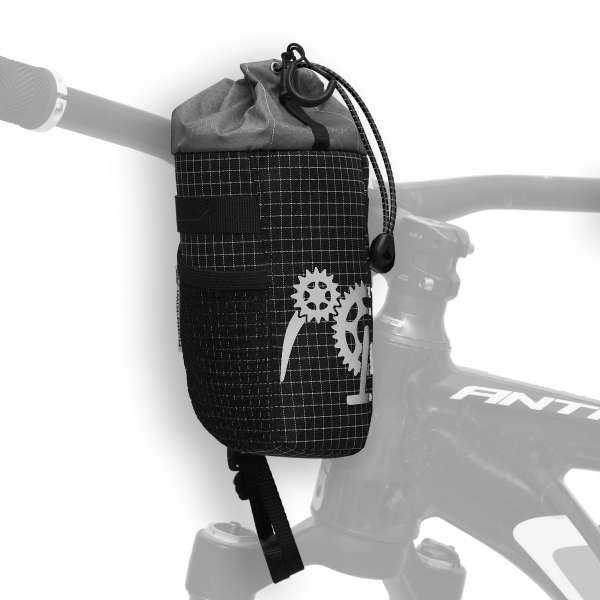 ROBO-KIWI Bikepacking Stem Bags - Goodie Bag DGS - black/black trim (selected variation)