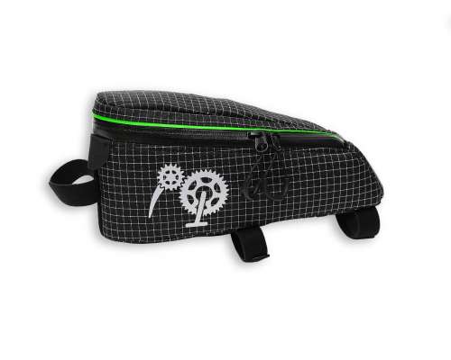 ROBO-KIWI Bikepacking Top Tube Bags - Cockpit Bag DGS - black/green trim