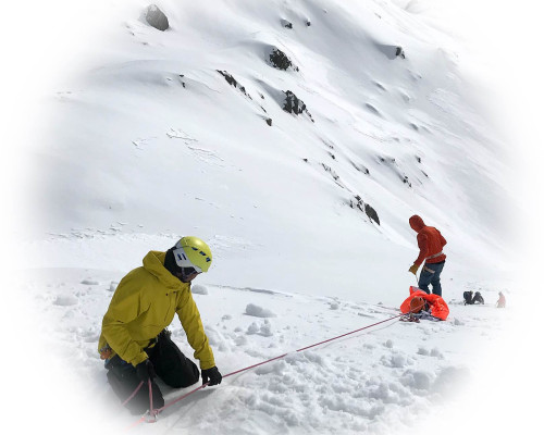 ROBO-KIWI Bikepacking Guide Tarps - Rescue Sled XP ROBO-KIWI Bikepacking Guide Tarps - Guides Rescue Sled Tarp XP - blaze orange/white